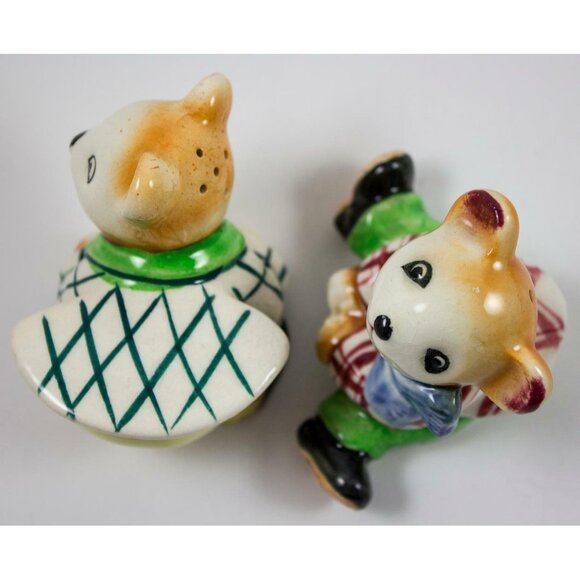 Vintage Hand Painted Ceramic Japan Leapers Bears Salt & Pepper Set - Picture 6 of 7
